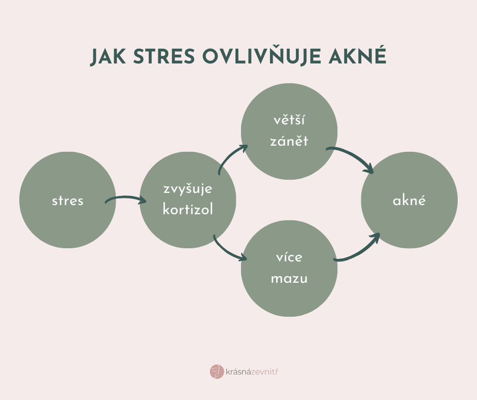 Jak stres způsobuje akné